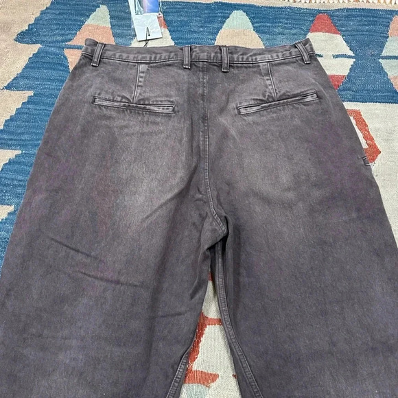 John Elliott NWT Sendai Trouser Barrel Leg Pants in Rodeo Brown Grey Jeans - Picture 13 of 16